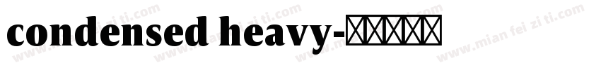 condensed heavy字体转换